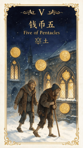 钱币五 Five of Pentacles