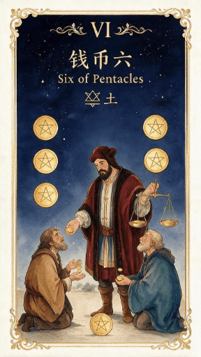 钱币六 Six of Pentacles