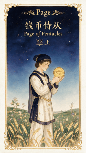 钱币侍从 Page of Pentacles