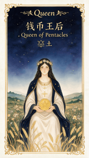 钱币王后 Queen of Pentacles