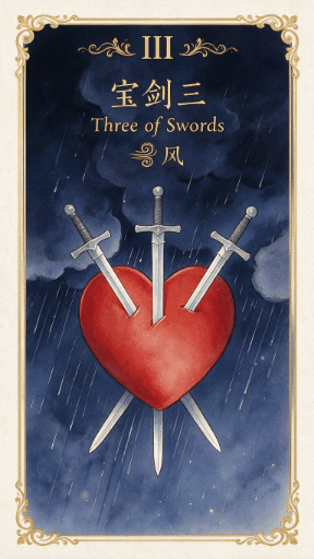 宝剑三 Three of Swords