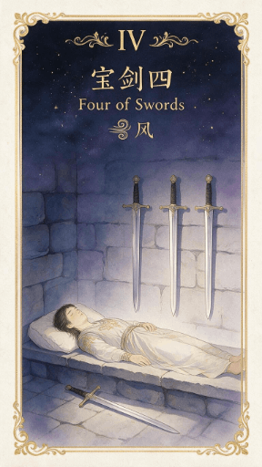 宝剑四 Four of Swords