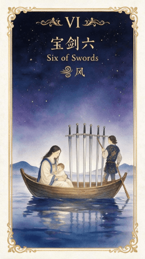 宝剑六 Six of Swords