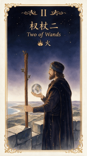 权杖二 Two of Wands