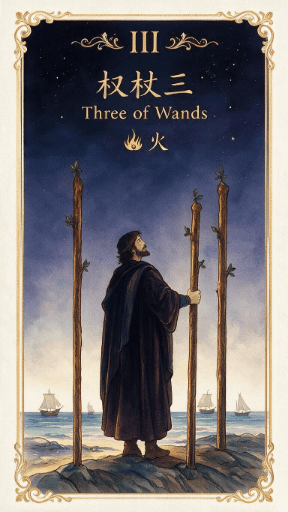 权杖三 Three of Wands