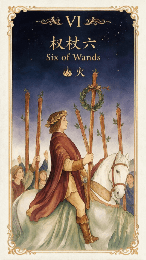 权杖六 Six of Wands