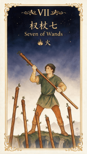 权杖七 Seven of Wands