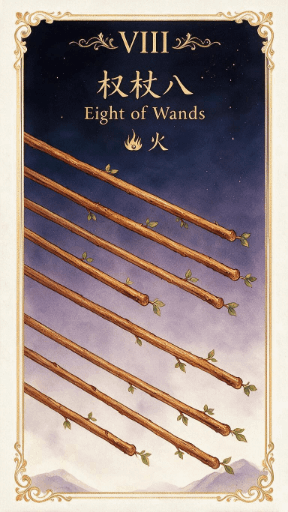 权杖八 Eight of Wands