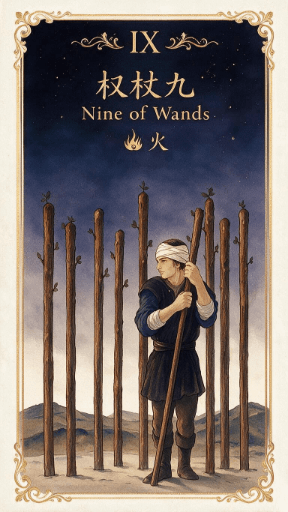 权杖九 Nine of Wands